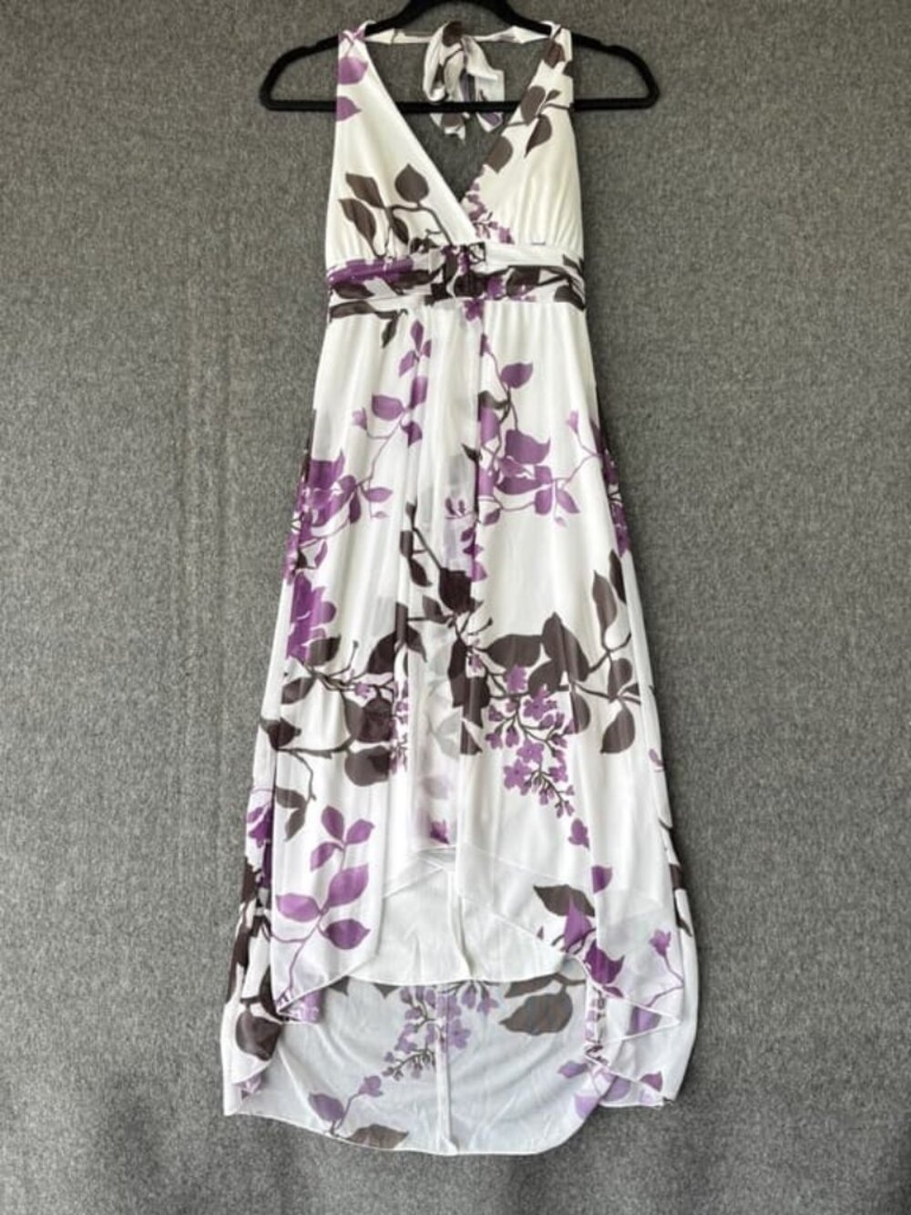 Womens Purple Floral Halter